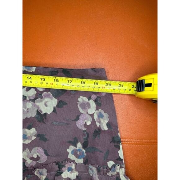Lauren Ralph Lauren Floral Crinkle Georgette Purple Skirt Size 14W NWT - Picture 9 of 10